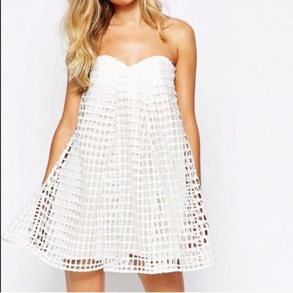 Stylestalker white strapless dress
